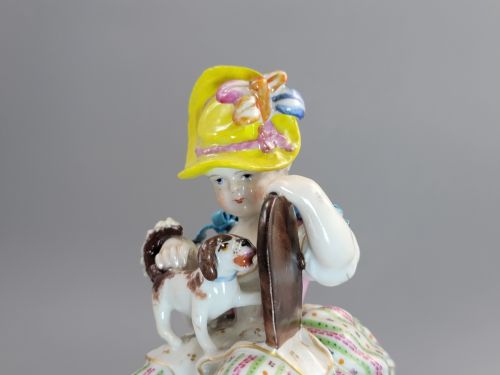 ANTIQUE MEISSEN PORCELAIN FIGURE GROUP BOY AND GIRL WITH DOGS C1785 - ADDITIONAL PHOTO 10
