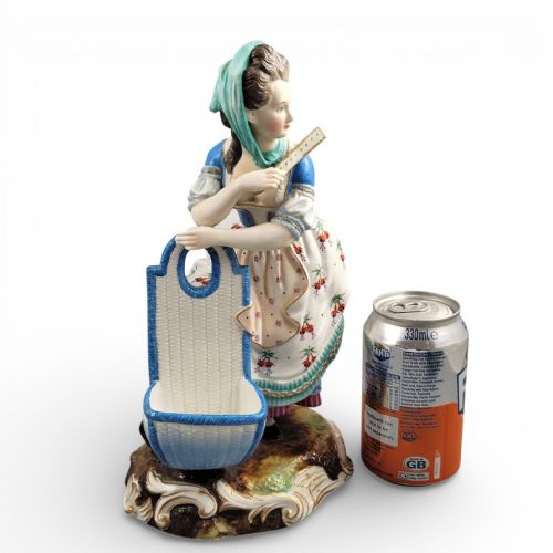 EARLY 19TH CENTURY LIMBACH PORCELAIN FIGURE WOMAN WITH BASKET - ADDITIONAL PHOTO 12