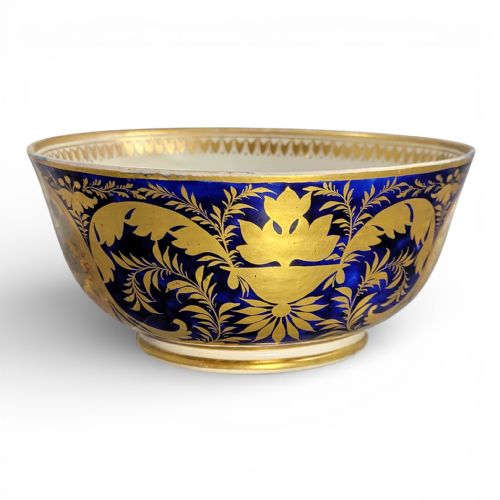 LATE GEORGIAN DERBY PORCELAIN CABINET BOWL WITH TITLED LANDSCAPES C1800 - ADDITIONAL PHOTO 3
