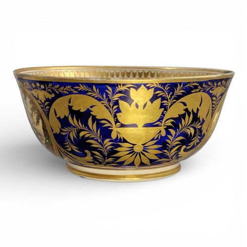 LATE GEORGIAN DERBY PORCELAIN CABINET BOWL WITH TITLED LANDSCAPES C1800 - ADDITIONAL PHOTO 5
