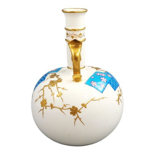 MINTON GILT PORCELAIN VASE DESIGNED BY CHRISTOPHER DRESSER LATE 19TH CENTURY - ADDITIONAL PHOTO 1