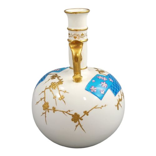 MINTON GILT PORCELAIN VASE DESIGNED BY CHRISTOPHER DRESSER LATE 19TH CENTURY - ADDITIONAL PHOTO 3