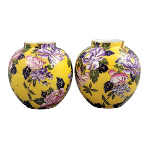 MASONS PATENT IRONSTONE POSY VASES WITH EXOTIC BIRD CIRCA 1915 - ADDITIONAL PHOTO 3