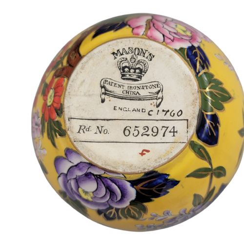 MASONS PATENT IRONSTONE POSY VASES WITH EXOTIC BIRD CIRCA 1915 - ADDITIONAL PHOTO 8