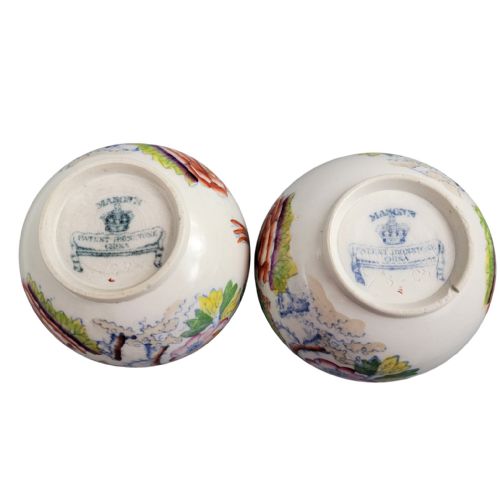 PAIR OF MASONS IRONSTONE POSY VASES BIRD AND PEONY C1900 - ADDITIONAL PHOTO 6