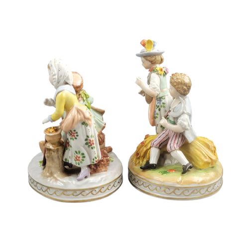 CARL THIEME DRESDEN ALLEGORICAL FIGURE GROUPS SUMMER AND WINTER FOUR SEASONS SERIES C 1902 - ADDITIONAL PHOTO 7