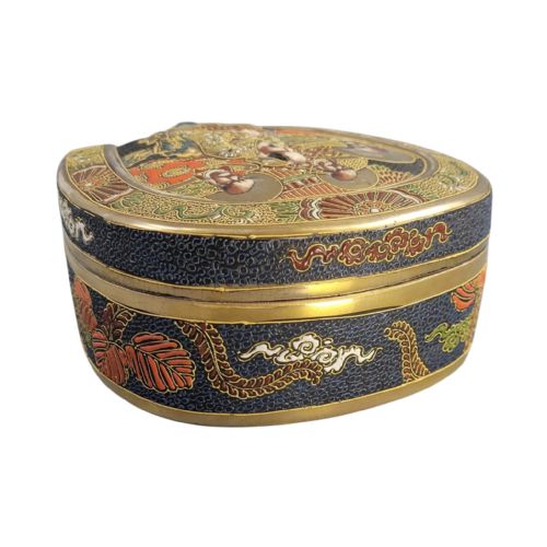 EXCEPTIONAL JAPANESE SATSUMA EARTHENWARE BOX BY TOSHOZAN MEIJI PERIOD - ADDITIONAL PHOTO 7