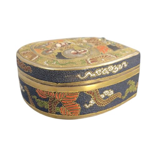 EXCEPTIONAL JAPANESE SATSUMA EARTHENWARE BOX BY TOSHOZAN MEIJI PERIOD - ADDITIONAL PHOTO 9