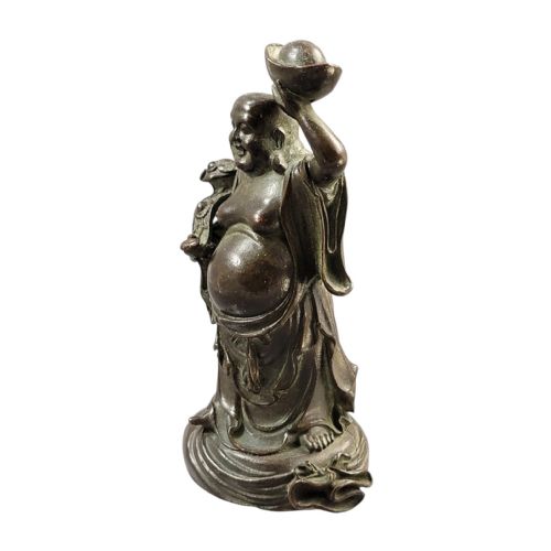 fig 1. Chinese small figure of Budai with yuanbao and ruyi, c. 1900