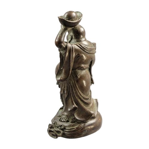 fig 2. Chinese small figure of Budai with yuanbao and ruyi, c. 1900