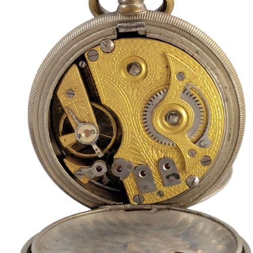 SWISS SILVER POCKET WATCH WITH OTTOMAN MILITARY ARMS AND CYRILLIC INSCRIPTION C 18821912 - ADDITIONAL PHOTO 10