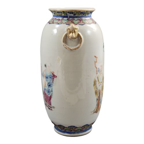CHINESE FAMILLE ROSE VASE WITH MAGU AND SHOULAO JINGDEZHEN LATE QING C 1870 - ADDITIONAL PHOTO 3