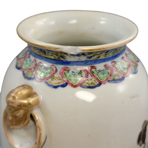 CHINESE FAMILLE ROSE VASE WITH MAGU AND SHOULAO JINGDEZHEN LATE QING C 1870 - ADDITIONAL PHOTO 5
