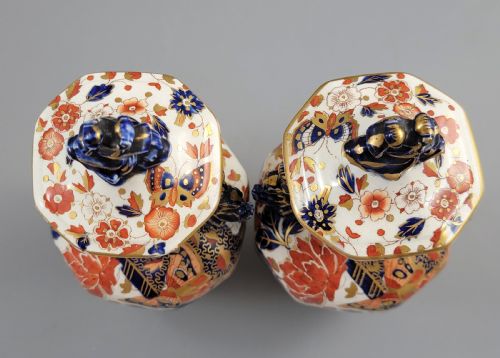 fig 1. Ridgways Old Derby porcelain vases and covers, c. 1891–1910