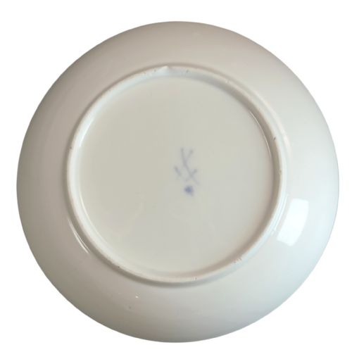 MEISSEN MARCOLINI PORCELAIN SAUCER WITH BLUE RIBBON BORDER C 17741814 - ADDITIONAL PHOTO 2