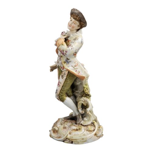 VOLKSTEDT FIGURE OF A YOUNG GALLANT TRIEBNER ENS ECKERT C 1880 - ADDITIONAL PHOTO 1