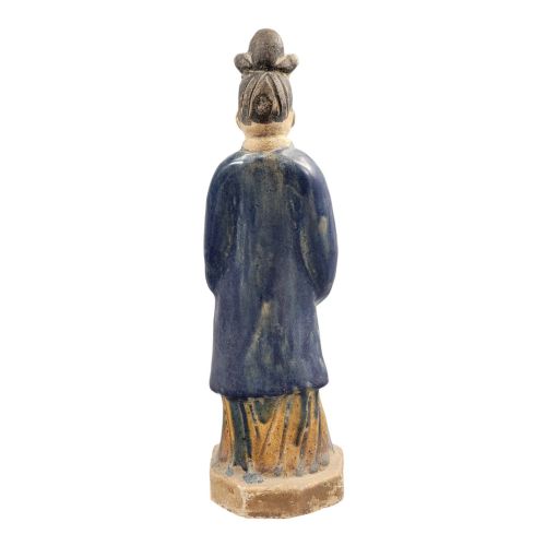 CHINESE TANG SANCAI GLAZED FUNERARY FIGURE COURT ATTENDANT C 7TH8TH - ADDITIONAL PHOTO 3