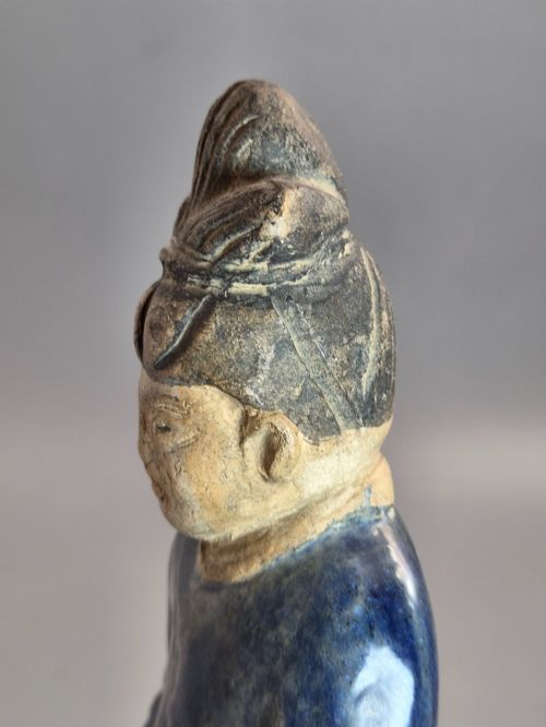 CHINESE TANG SANCAI GLAZED FUNERARY FIGURE COURT ATTENDANT C 7TH8TH - ADDITIONAL PHOTO 10