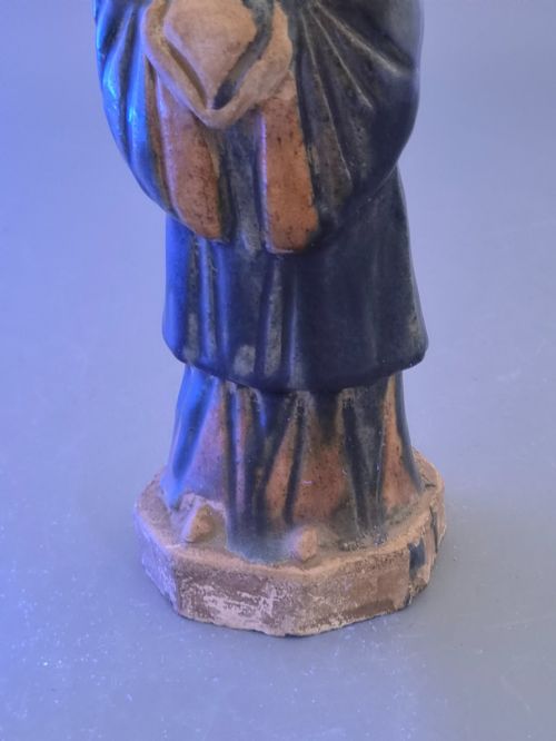 CHINESE TANG SANCAI GLAZED FUNERARY FIGURE COURT ATTENDANT C 7TH8TH - ADDITIONAL PHOTO 12