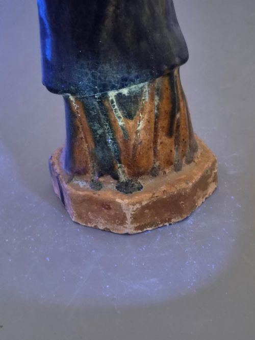 CHINESE TANG SANCAI GLAZED FUNERARY FIGURE COURT ATTENDANT C 7TH8TH - ADDITIONAL PHOTO 13