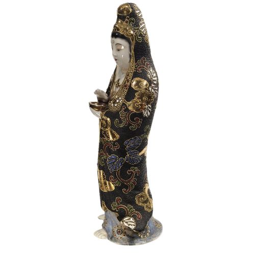 JAPANESE KUTANI FIGURE OF KANNON GUANYIN GODDESS OF MERCY C1920 - ADDITIONAL PHOTO 1