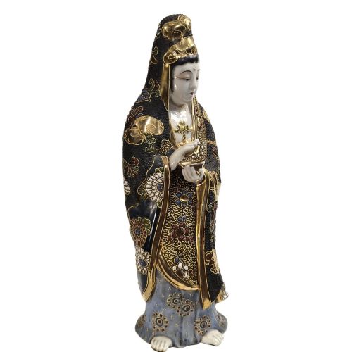 JAPANESE KUTANI FIGURE OF KANNON GUANYIN GODDESS OF MERCY C1920 - ADDITIONAL PHOTO 4