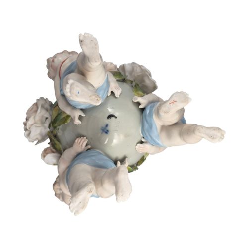 SITZENDORF PORCELAIN EGG VASE WITH CHERUBS GERMANY C18841902 - ADDITIONAL PHOTO 7