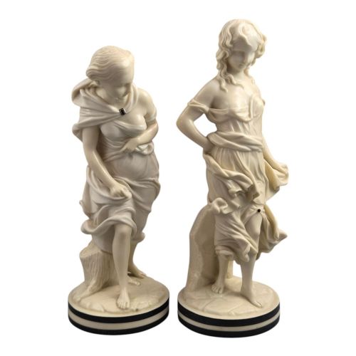 ROYAL WORCESTER PORCELAIN FIGURE PAIR THE BREEZES BY JAMES HADLEY C 18651878 - ADDITIONAL PHOTO 5