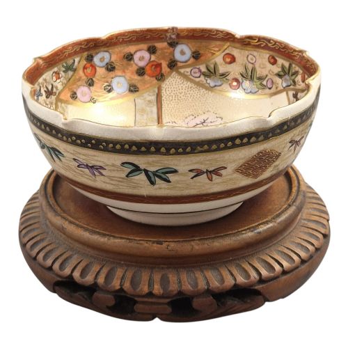 JAPANESE SATSUMA SMALL HANAMI BOWL KYOTO C 18801895