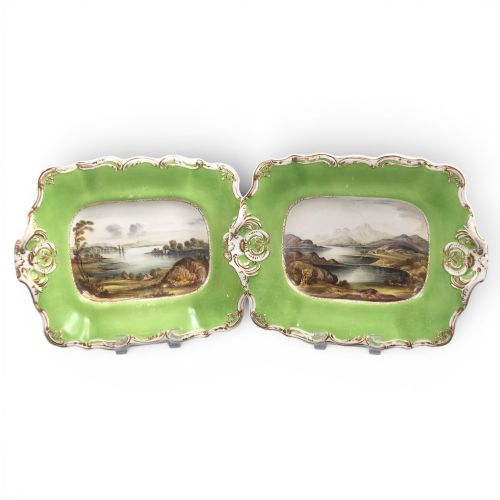 COPELAND GARRETT PAIR OF SCOTTISH VIEWS DISHES PATTERN 5750 C18331847