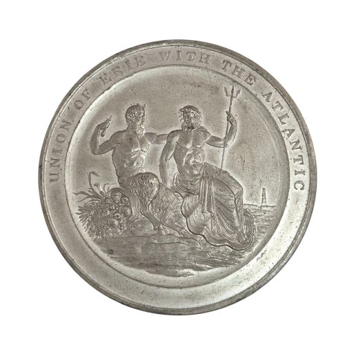 Erie Canal Completion White Metal Medal by Sir Edward Thomason, C.1826
