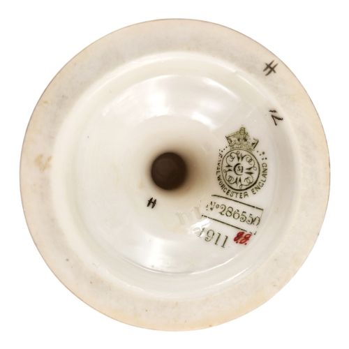 ROYAL WORCESTER PAIR OF BLUSH IVORY FLORAL VASES PATTERN 1911 1900 - ADDITIONAL PHOTO 5