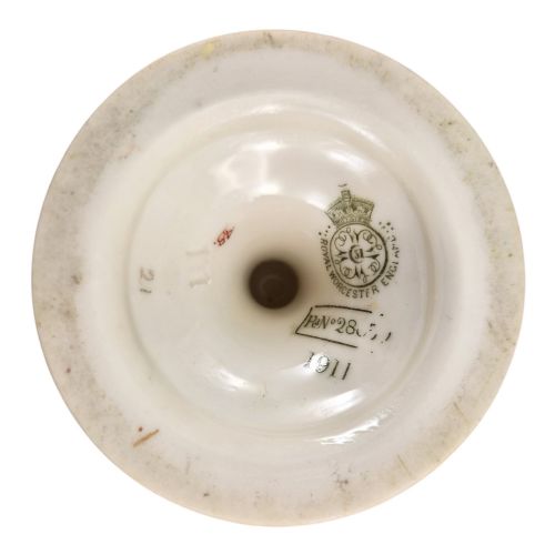 ROYAL WORCESTER PAIR OF BLUSH IVORY FLORAL VASES PATTERN 1911 1900 - ADDITIONAL PHOTO 9