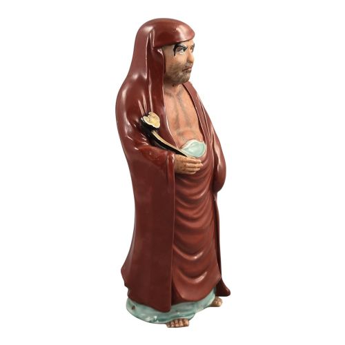 LARGE KUTANI DARUMA OKIMONO PORCELAIN FIGURE OF BODHIDHARMA - ADDITIONAL PHOTO 5