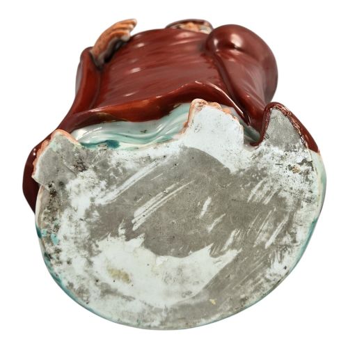 LARGE KUTANI DARUMA OKIMONO PORCELAIN FIGURE OF BODHIDHARMA - ADDITIONAL PHOTO 6