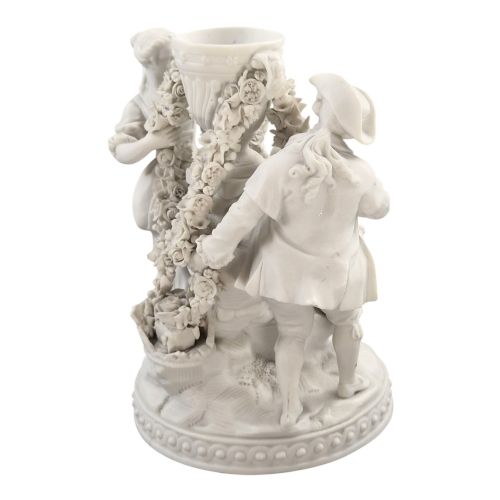 VIEUX PARIS BISCUIT PORCELAIN SCULPTURAL GROUP WITH FLORAL GARLANDS C18501870 - ADDITIONAL PHOTO 6