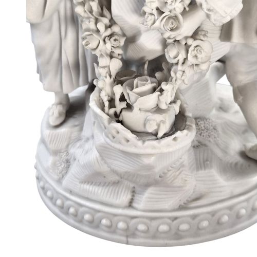 VIEUX PARIS BISCUIT PORCELAIN SCULPTURAL GROUP WITH FLORAL GARLANDS C18501870 - ADDITIONAL PHOTO 10