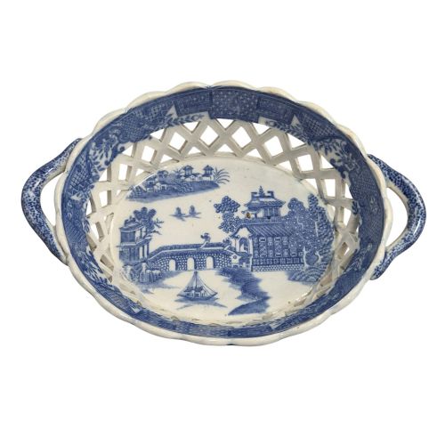 RARE SPODE LONG BRIDGE RETICULATED CHESTNUT BASKET REGENCY PERIOD C18101815 - ADDITIONAL PHOTO 6