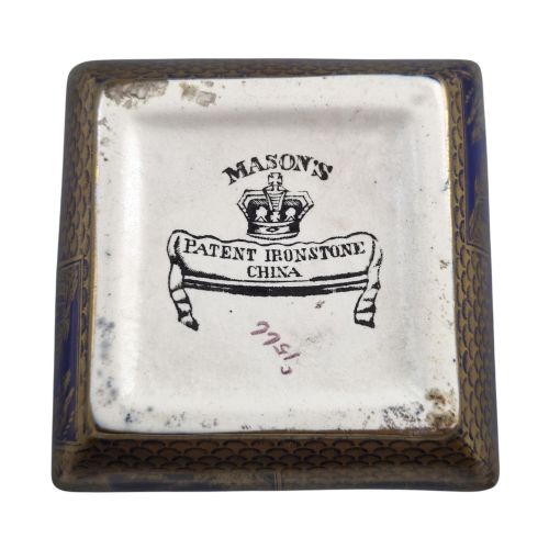 EXTREMELY RARE PAIR OF MASON'S PATENT IRONSTONE MAZARINE BLUE GROUND VASES C183048 - ADDITIONAL PHOTO 11