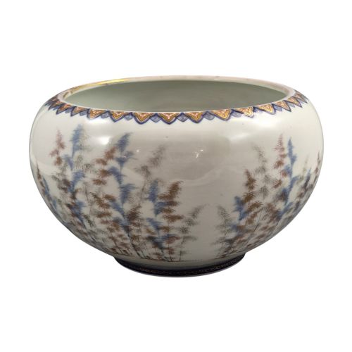LATE MEIJI FUKAGAWA PORCELAIN FISH BOWL WITH KOI CARP ARITA C1894 - ADDITIONAL PHOTO 3