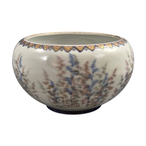 LATE MEIJI FUKAGAWA PORCELAIN FISH BOWL WITH KOI CARP ARITA C1894 - ADDITIONAL PHOTO 5