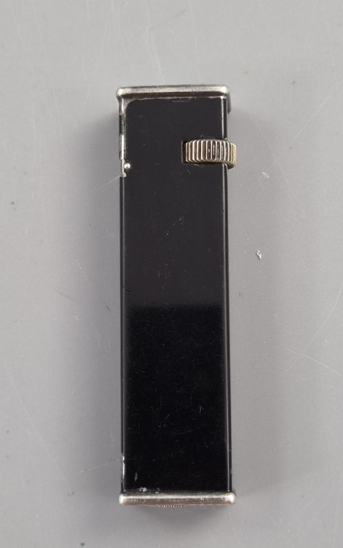 VINTAGE DUNHILL TALLBOY PETROL LIGHTER CARTIER LICENCE BLACK LACQUER C1933 - ADDITIONAL PHOTO 2