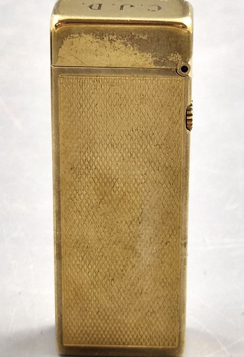 VINTAGE 1967 DUNHILL ROLLAGAS GOLD PLATED LIGHTER BARLEY PATTERN BLAIR ATHOLL GOLF CLUB - ADDITIONAL PHOTO 3