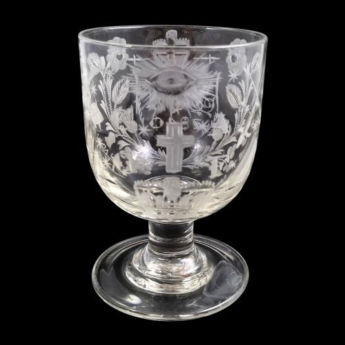North-east English Gaof Engraved Lead-glass Rummer, C.1820–1830