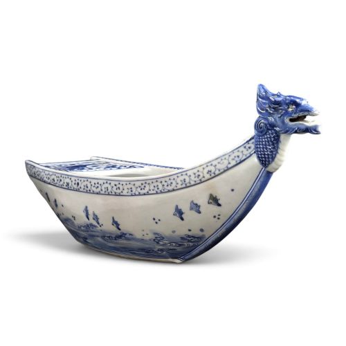 Mikawachi Hirado Porcelain Dragon-head Ship Vessel, C.1890–1910