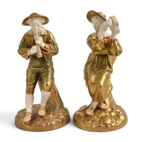 Vintage Royal Worcester Bone China Strephon & Phyllis Musicians, 1944–1948