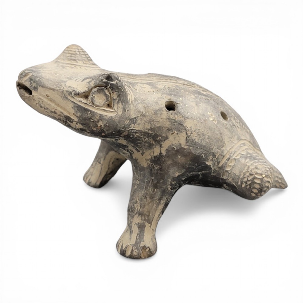 Pre-Columbian ceramic frog whistle, Chimú tradition Peru c. 1100–1470