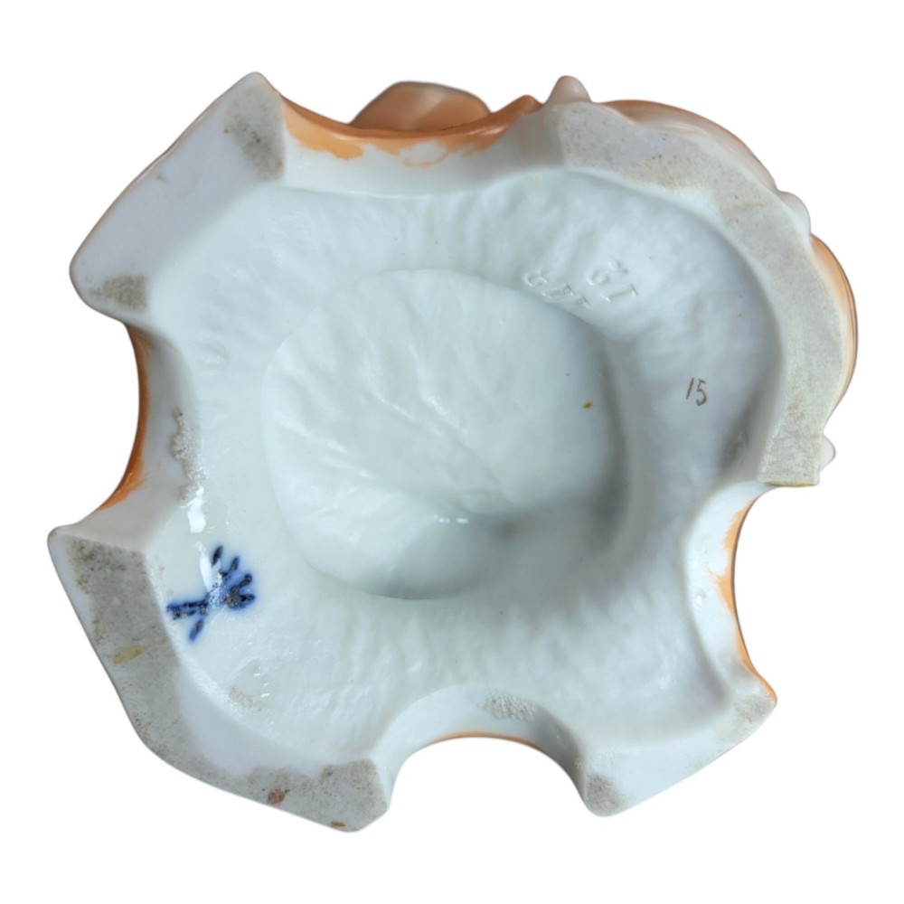 A pair of late 18th-century Volkstedt painted porcelain allegorical figures on ornate gilded scrollwork bases. View X