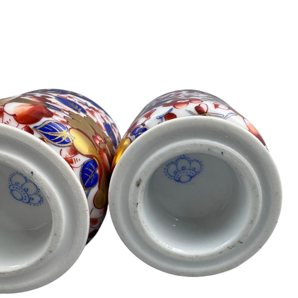 Pair of Dresden porcelain perfume bottles in the Imari taste, c. 1890–1910 View IX