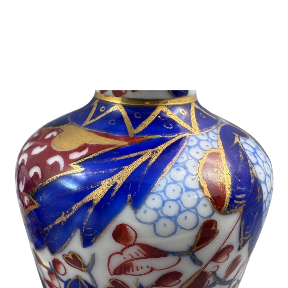 Pair of Dresden porcelain perfume bottles in the Imari taste, c. 1890–1910 View XIII